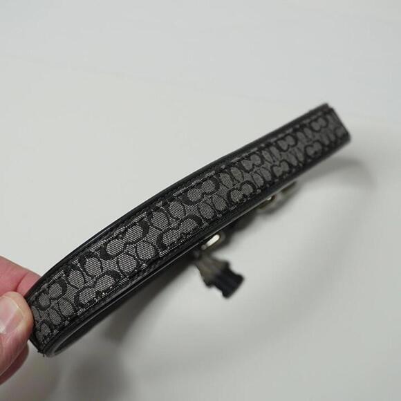 Coach Dog Collar Fire Hydrant Charm Monogram Large Dog Black Gray Red SEE - Picture 4 of 11